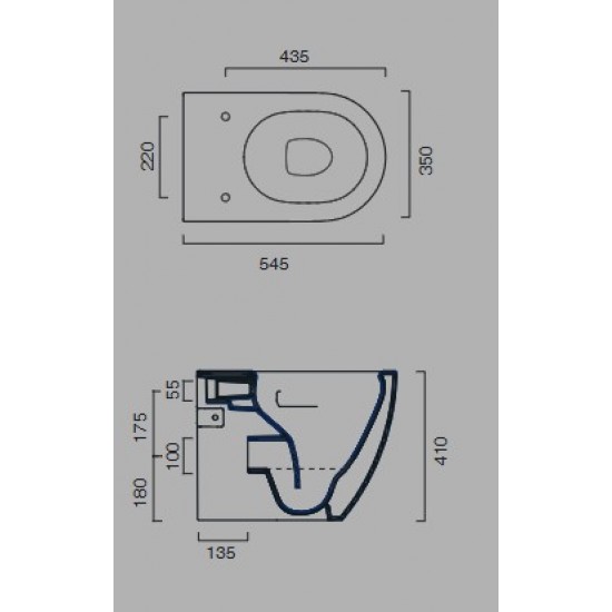 Κρεμαστή Λεκάνη Catalano Sfera Newflush 1VPS54RN00 54 εκ. με Κάλυμμα Λευκό Soft Close 